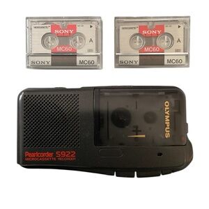 OLYMPUS Pearlcorder S922 Microcassette Recorder Audio & Dictation Like New